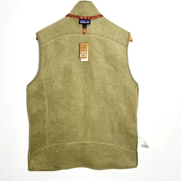 NWT Patagonia Men's Retro Pile Fleece Full Zip Vest Sz Medium - Picture 5 of 7